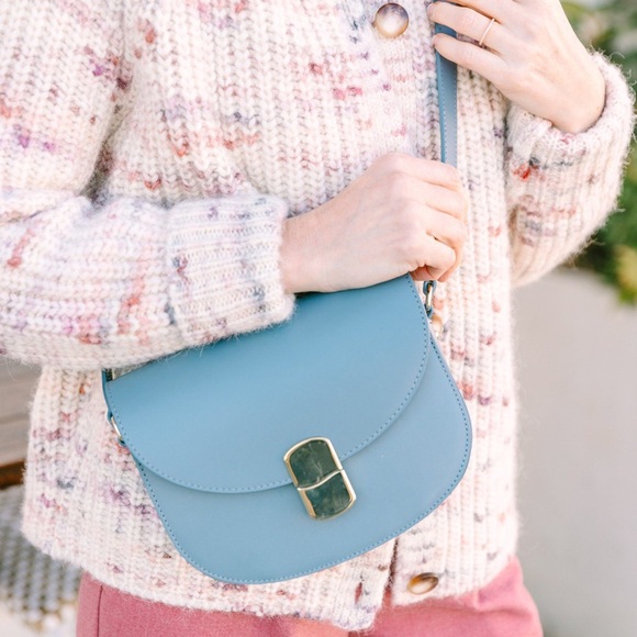 SOLD NWT Sézane Claude Bag in Smooth Vintage Blue - Picture 12 of 12